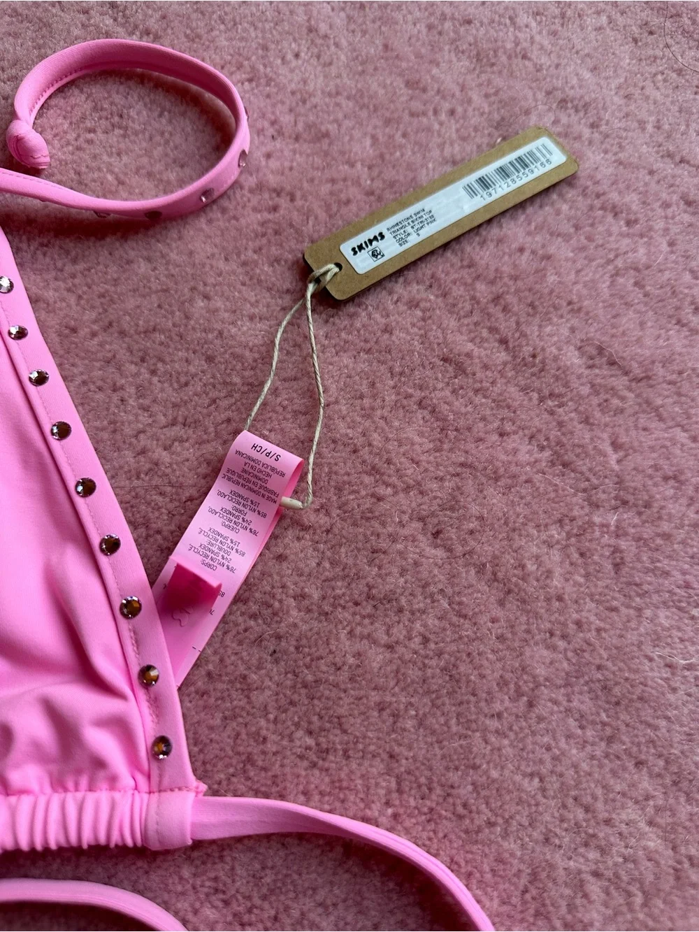 Skims rhinestone bikini pink